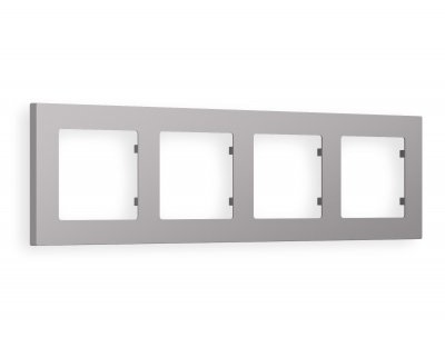 Рамка ALFA Techno (Сталь матовый) 4-ая AF220504 Ambrella Volt Рамка ALFA Techno (Сталь матовый) 4-ая AF220504 Ambrella Volt