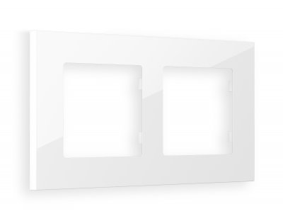 Рамка ALFA Qubi (Белый глянец) 2-ая AF250102 Ambrella Volt