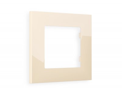 Рамка ALFA Qubi (Бежевый глянец) 1-ая AF250301 Ambrella Volt