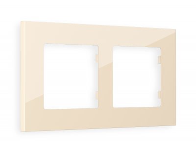 Рамка ALFA Qubi (Бежевый глянец) 2-ая AF250302 Ambrella Volt Рамка ALFA Qubi (Бежевый глянец) 2-ая AF250302 Ambrella Volt