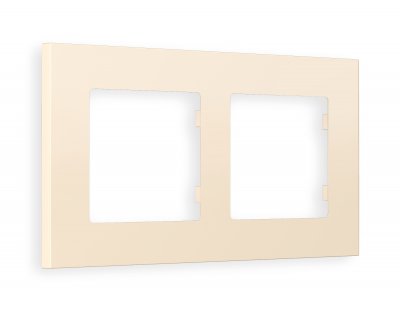 Рамка ALFA Qubi (Бежевый матовый) 2-ая AF250332 Ambrella Volt