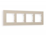 Рамка ALFA Qubi (Серо-бежевый матовый) 4-ая AF250364 Ambrella Volt