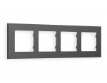 Рамка ALFA Qubi (Антрацит серый) 4-ая AF250654 Ambrella Volt