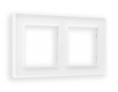 Рамка ALFA Platos (Белый Стекло органическое) 2-ая AF330102 Ambrella Volt