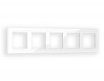 Рамка ALFA Platos (Белый Стекло органическое) 5-ая AF330105 Ambrella Volt
