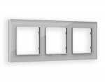 Рамка ALFA Platos (Серебро Стекло органическое) 3-ая AF330403 Ambrella Volt