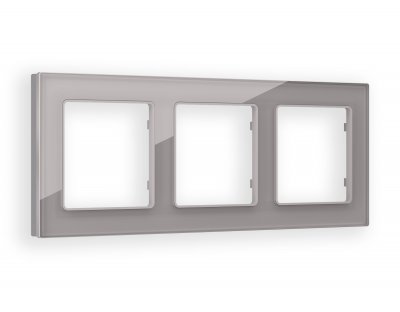 Рамка ALFA Platos (Сталь Стекло органическое) 3-ая AF330503 Ambrella Volt