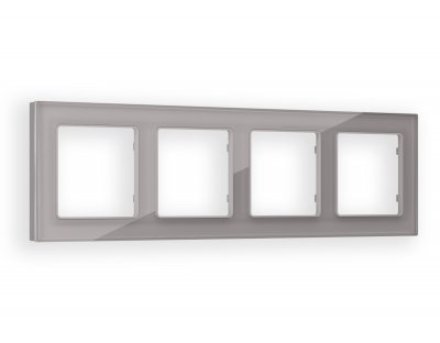 Рамка ALFA Platos (Сталь Стекло органическое) 4-ая AF330504 Ambrella Volt