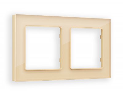 Рамка ALFA Platos (Шампань Стекло органическое) 2-ая AF330602 Ambrella Volt