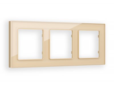Рамка ALFA Platos (Шампань Стекло органическое) 3-ая AF330603 Ambrella Volt