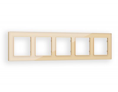 Рамка ALFA Platos (Шампань Стекло органическое) 5-ая AF330605 Ambrella Volt