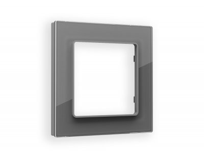 Рамка ALFA Platos (Антрацит серый Стекло органическое) 1-ая AF330651 Ambrella Volt