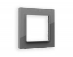Рамка ALFA Platos (Антрацит серый Стекло органическое) 1-ая AF330651 Ambrella Volt