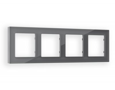 Рамка ALFA Platos (Антрацит серый Стекло органическое) 4-ая AF330654 Ambrella Volt Рамка ALFA Platos (Антрацит серый Стекло органическое) 4-ая AF330654 Ambrella Volt