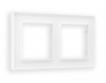 Рамка ALFA Platos (Белый Стекло закаленное натуральное) 2-ая AF380102 Ambrella Volt