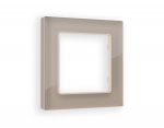 Рамка ALFA Platos (Серо-бежевый Стекло закаленное натуральное) 1-ая AF380601 Ambrella Volt