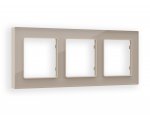 Рамка ALFA Platos (Серо-бежевый Стекло закаленное натуральное) 3-ая AF380603 Ambrella Volt