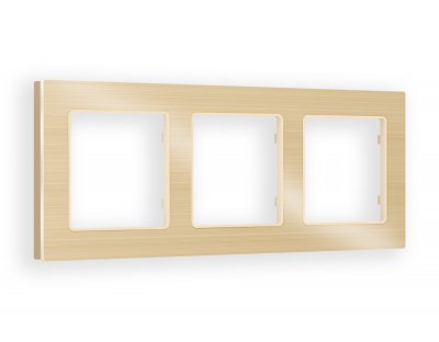 Рамка ALFA Platos (Шампань Металл шлифованный) 3-ая AF550303 Ambrella Volt Рамка ALFA Platos (Шампань Металл шлифованный) 3-ая AF550303 Ambrella Volt