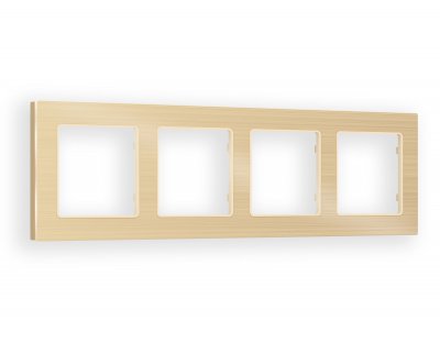 Рамка ALFA Platos (Шампань Металл шлифованный) 4-ая AF550304 Ambrella Volt Рамка ALFA Platos (Шампань Металл шлифованный) 4-ая AF550304 Ambrella Volt