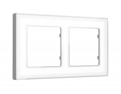 Рамка ALFA Arctic (Белый Стекло органическое/Серебро) 2-ая AF580132 Ambrella Volt