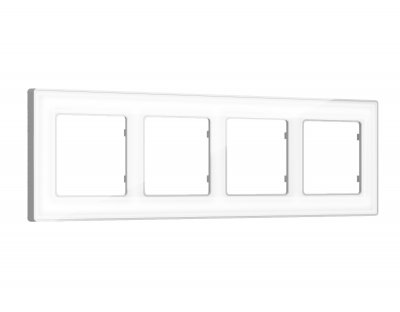 Рамка ALFA Arctic (Белый Стекло органическое/Серебро) 4-ая AF580134 Ambrella Volt