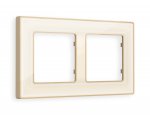 Рамка ALFA Arctic (Бежевый Стекло органическое/Шампань) 2-ая AF580342 Ambrella Volt