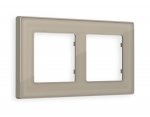 Рамка ALFA Arctic (Серо-бежевый Стекло органическое) 2-ая AF580362 Ambrella Volt