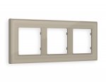 Рамка ALFA Arctic (Серо-бежевый Стекло органическое) 3-ая AF580363 Ambrella Volt