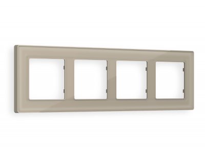 Рамка ALFA Arctic (Серо-бежевый Стекло органическое) 4-ая AF580364 Ambrella Volt Рамка ALFA Arctic (Серо-бежевый Стекло органическое) 4-ая AF580364 Ambrella Volt