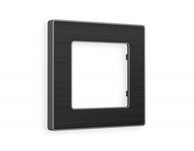 Рамка ALFA Arctic (Черный Стекло органическое/Сталь) 1-ая AF580531 Ambrella Volt