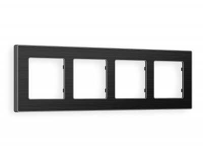 Рамка ALFA Arctic (Черный Стекло органическое/Сталь) 4-ая AF580534 Ambrella Volt Рамка ALFA Arctic (Черный Стекло органическое/Сталь) 4-ая AF580534 Ambrella Volt