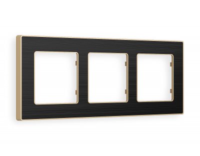 Рамка ALFA Arctic (Черный Стекло органическое/Шампань) 3-ая AF580543 Ambrella Volt