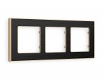 Рамка ALFA Arctic (Черный Стекло органическое/Шампань) 3-ая AF580543 Ambrella Volt