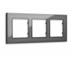 Рамка ALFA Arctic (Антрацит серый Стекло органическое) 3-ая AF580653 Ambrella Volt