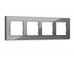 Рамка ALFA Arctic (Антрацит серый Стекло органическое) 4-ая AF580654 Ambrella Volt