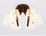 Люстра потолочная Ambrella AK4012/6 CF кофе 72W D600*260 (ПДУ РАДИО 2.4) ACRYLICA