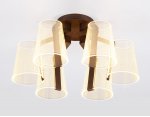 Люстра потолочная Ambrella AK4033/6 CF кофе 96W D600*290 (ПДУ РАДИО 2.4) ACRYLICA