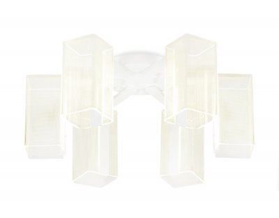 Люстра потолочная Ambrella AK4044/6 WH белый 96W D600*240 (ПДУ РАДИО 2.4) ACRYLICA