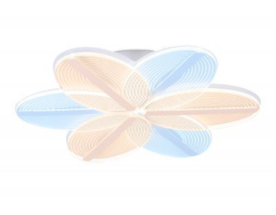 Люстра потолочная Ambrella AK4309/6 WH белый 85W 520*470*80 (ПДУ РАДИО 2.4) ACRYLICA