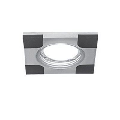 Светильник Gauss Aluminium AL008 Квадрат. Хром/Черный, Gu5.3 (AL008) Светильник Gauss Aluminium AL008 Квадрат. Хром/Черный, Gu5.3 (AL008)