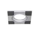 Светильник Gauss Aluminium AL008 Квадрат. Хром/Черный, Gu5.3 (AL008)