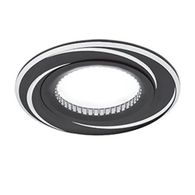 Светильник Gauss Aluminium AL016 Круг. Черный/Хром, Gu5.3