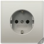 JUNG LS 990 Dark Розетка с/з с защитными шторками безвинт зажим (AL2520KID)