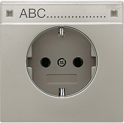 JUNG LS 990 Алюминий Розетка с/з с полем для надписи безвинт зажим (AL2520NA) JUNG LS 990 Алюминий Розетка с/з с полем для надписи безвинт зажим (AL2520NA)