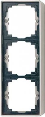 JUNG LS 990 Алюминий Коробка 3-я для накладного монтажа с встроенной рамкой и основанием (AL2583A-L)