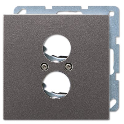 JUNG LS 990 Алюминий Накладка для 2-х акустических гнезд L 2 S (с несущей платой,винтовое крепление) (AL2962-2) JUNG LS 990 Алюминий Накладка для 2-х акустических гнезд L 2 S (с несущей платой,винтовое крепление) (AL2962-2)