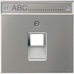 JUNG LS 990 Алюминий Накладка 1-ой наклонной ТЛФ/комп розетки с полем для надписи (AL2969-1NAUA)
