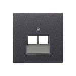 JUNG LS 990 Антрацит Накладка 2-ой наклонной ТЛФ/комп розетки (AL2969-2UAAN)
