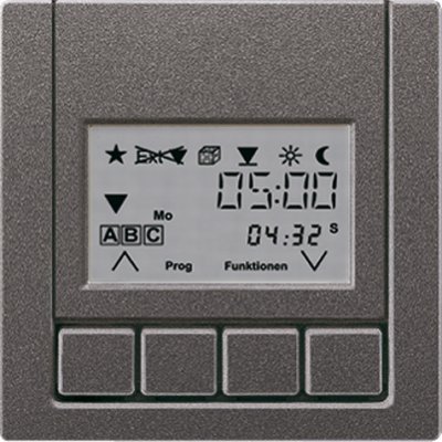 JUNG LS 990 Антрацит Накладка жалюзийного выкл. УНИВЕРСАЛ с таймером(мех.220ME,230ME,232ME) (AL5232T3AN) JUNG LS 990 Антрацит Накладка жалюзийного выкл. УНИВЕРСАЛ с таймером(мех.220ME,230ME,232ME) (AL5232T3AN)