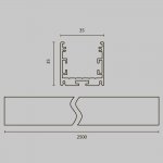 Комплектующие к светодиодной ленте Maytoni ALM-3535R-B-D-2.5M Радиусный профиль